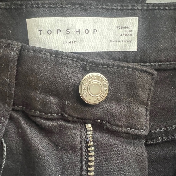 Topshop high rise Jamie jeans in black size 26x34 / 4 - skinny NWT - Picture 7 of 9